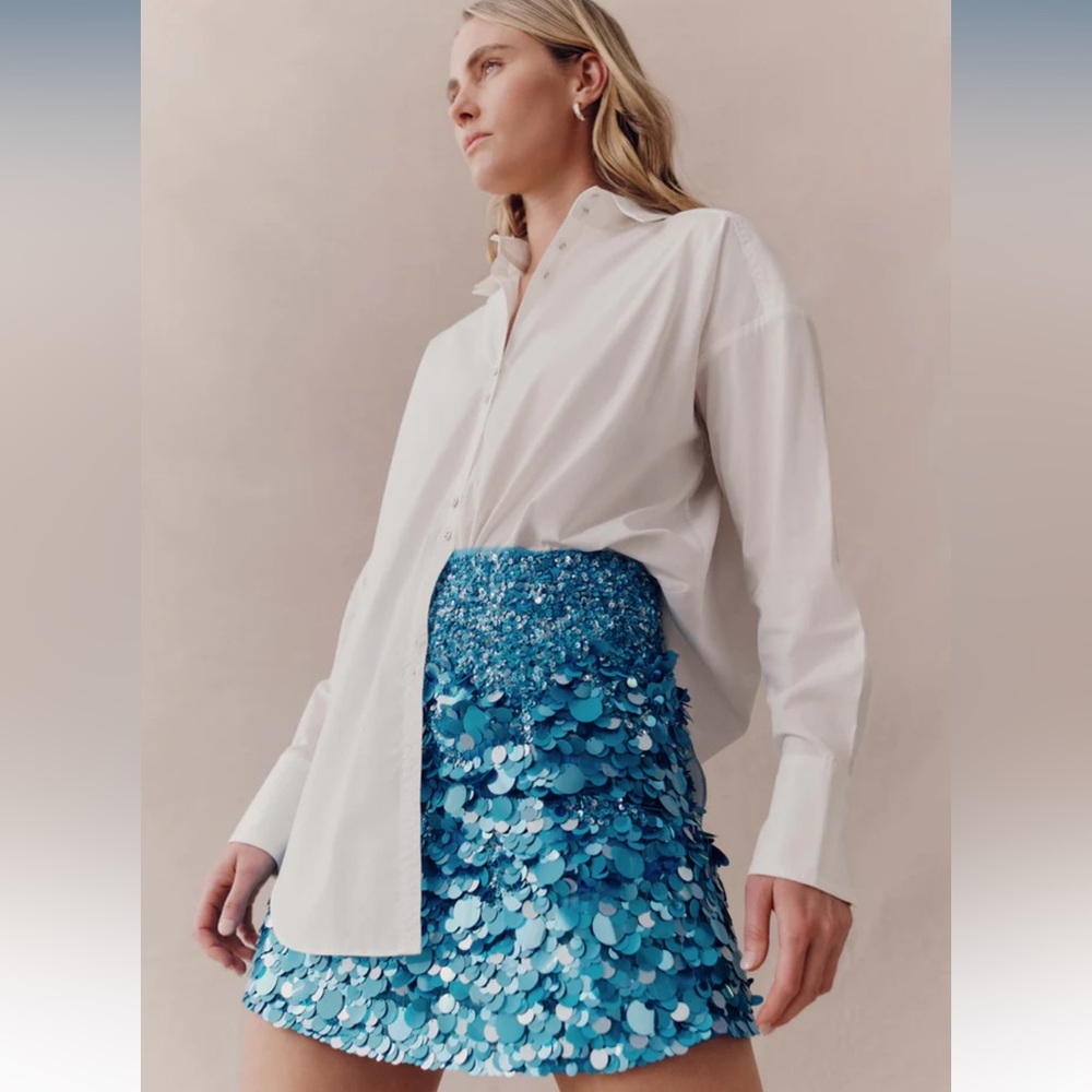 AJE Cherie Sequin Mini Skirt- Size is AU 4 = US 0/2